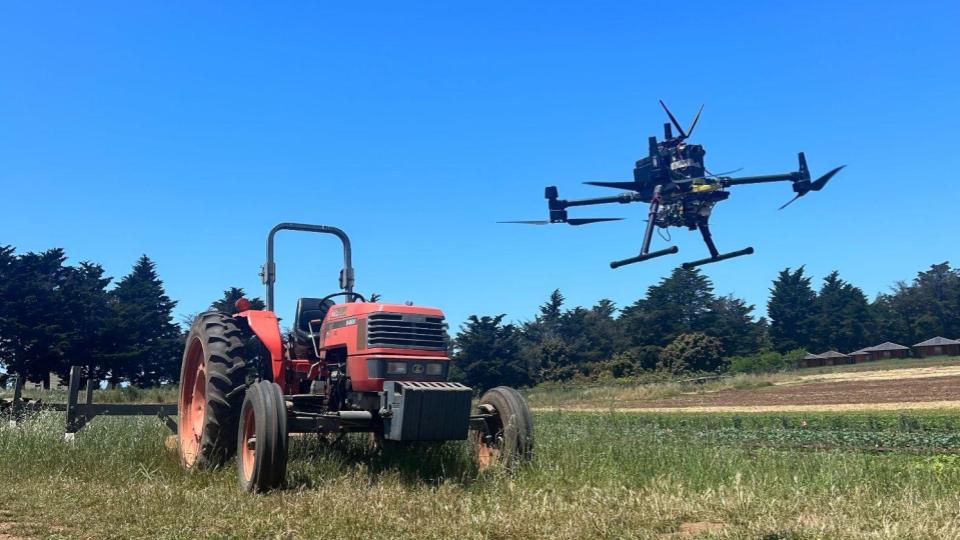 UAV-borne optics and survey-grade GPS combine to produce custom, AI-ready training data for the unique problems of agricultural production systems. This adds the ability to rapidly, automatically detect emerging problems to the farmer’s toolkit.