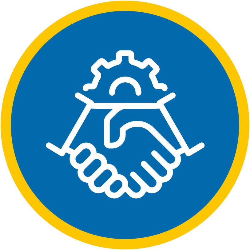 Icon of two hands shaking